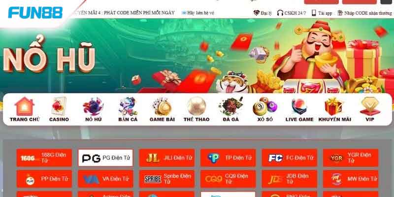 Sảnh nổ hũ fun88 nổi bật bởi những gì